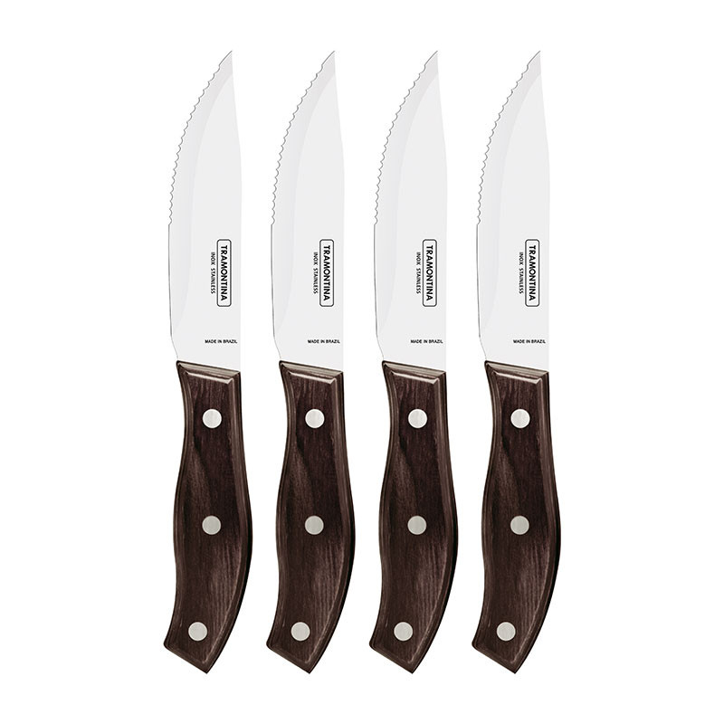 Biffkniv 4-pack Brun