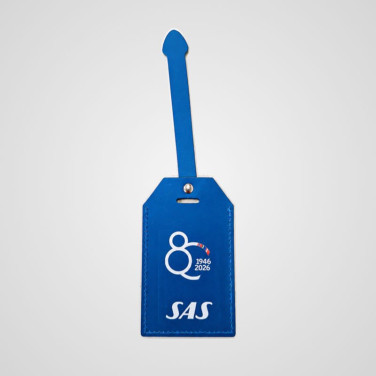 Luggage tag recycled leather 80yrs