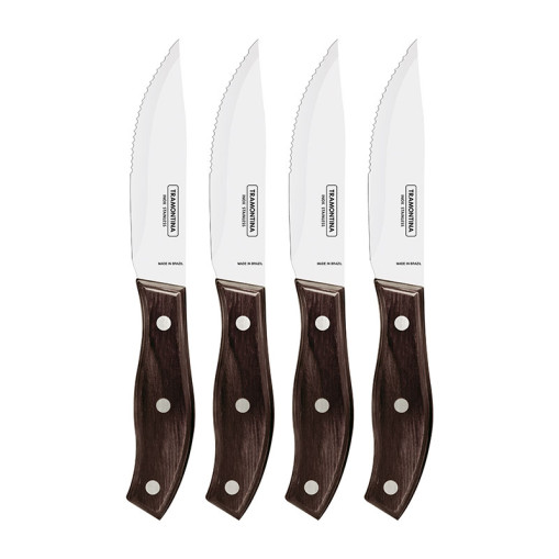 Biffkniv 4-pack Brun