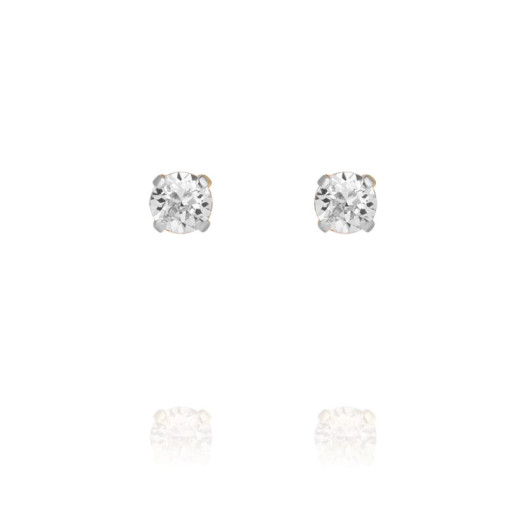 Örhänge Mini stud Rhodium Crystal