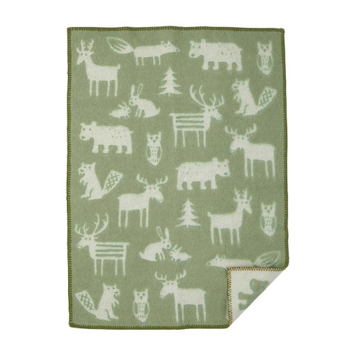 Barnfilt Ull Forest Lime Blossom 65x90 cm