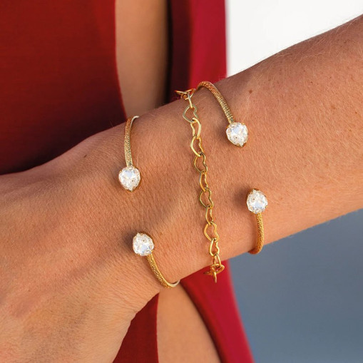 Mini Carlotta Armband Gold Crystal