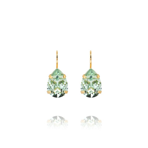 Örhänge Mini Drop Clasp Gold Chrysolite