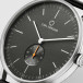 Klokke Ryolit 36 Limed Spruce Black Leather
