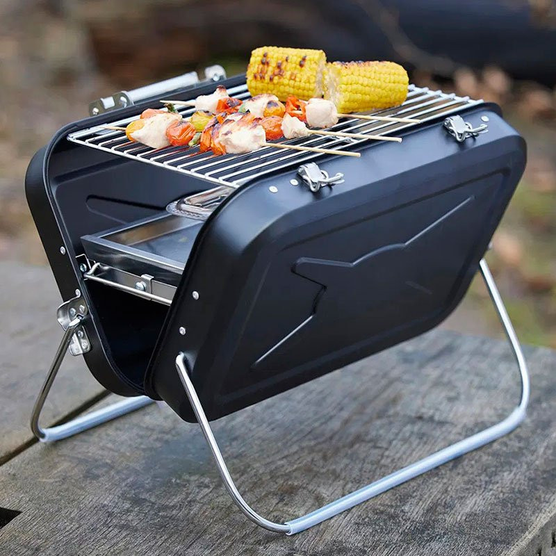 To go BBQ gassgrill Svart Rustfritt stål