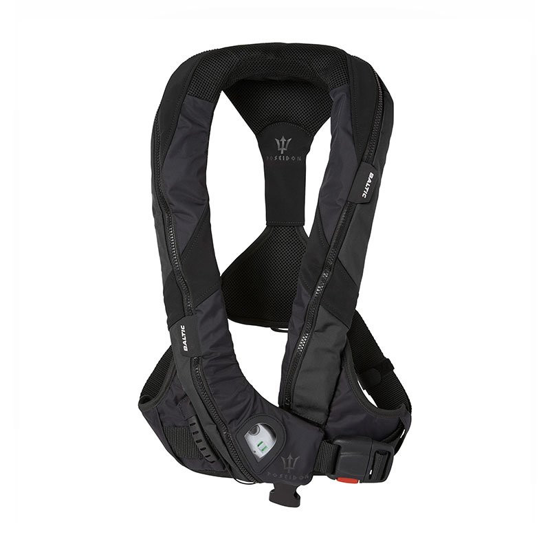 Redningsvest Poseidon Auto sele 40–120 kg, svart