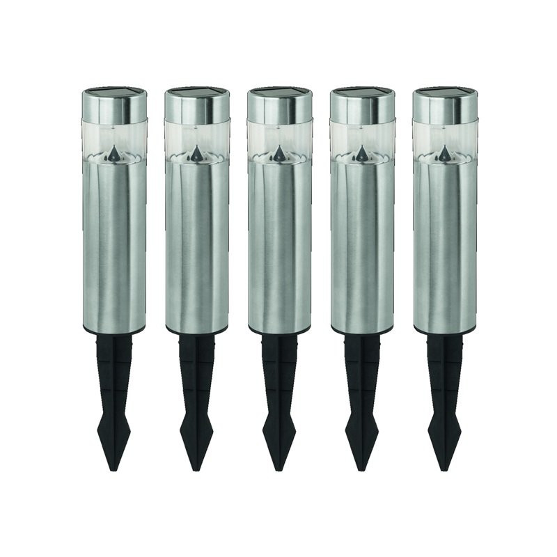 LED Solcellepullerter 5-pack svart