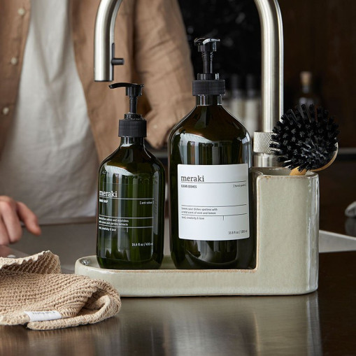 Børste & Såpeholder Datura Shellish Grey