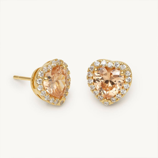 Øredobber Delphine Stud Light Champagne