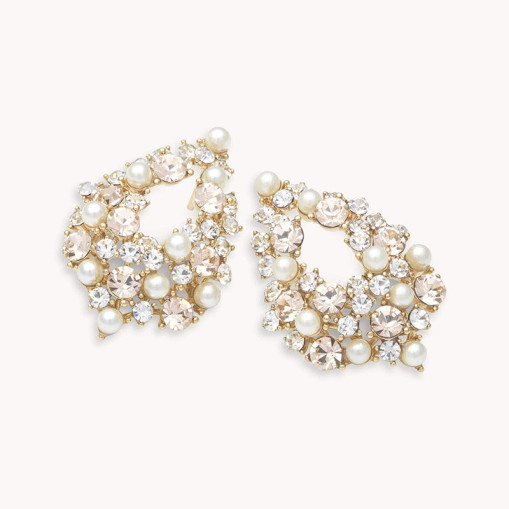 Øredobber New Alice Pearl Ivory Silk