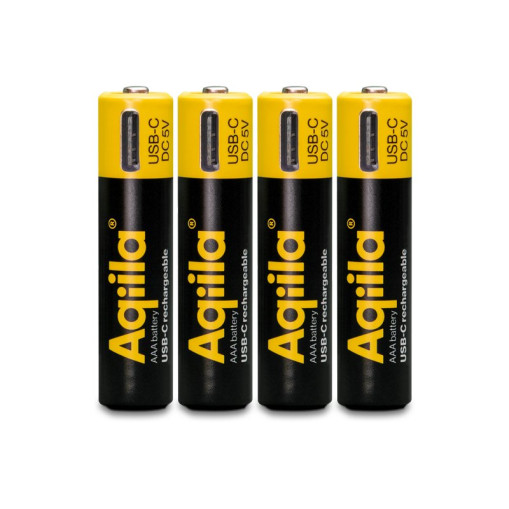 Oppladbare USB-C Lithium batterier AAA 1,5V 4-p