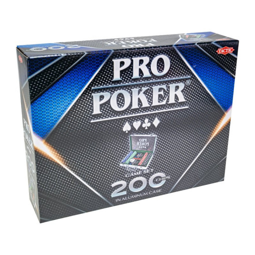 Pro Poker-sett i Aluminiumskoffert (200 sjetonger)
