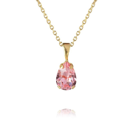 Halskjede Petite Drop Gold Light Rose