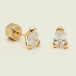 Embla Stud Øreringe Crystal Gold