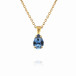 Halskæde Petite Drop Gold Denim Blue
