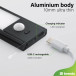 Trådløs Puyo-lysskinne med sensor, 40 cm, 2200 mAh, sort