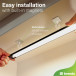 Trådløs Puyo-lysskinne med sensor, 40 cm, 2200 mAh, sort