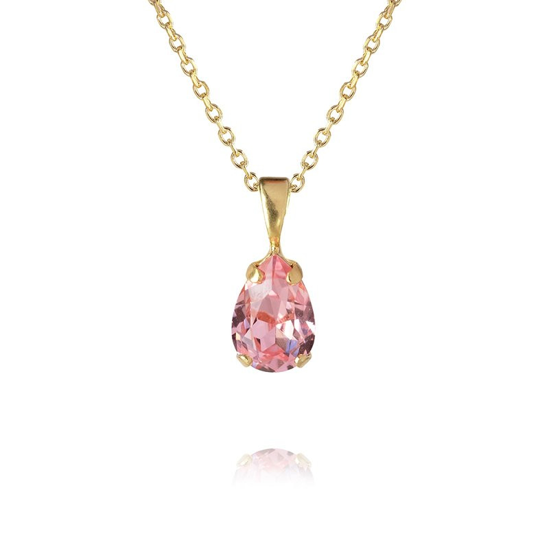 Halskæde Petite Drop Gold Light Rose
