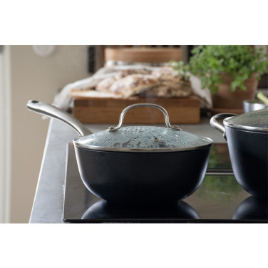 Sautés gryde i letvægtsstøbejern med glaslåg, 20 cm