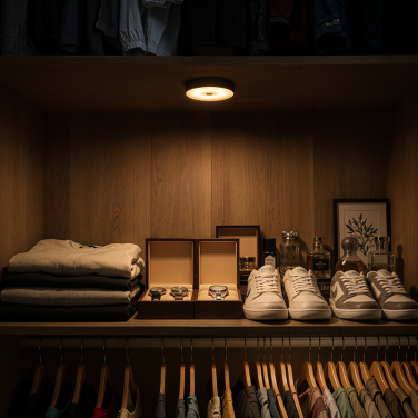 Trådløs sensorlampe/LED-puck Elim, hvid