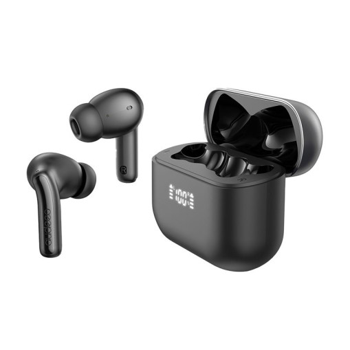 Hovedtelefoner In-Ear TWS ANC ENC LED Novatune Sort