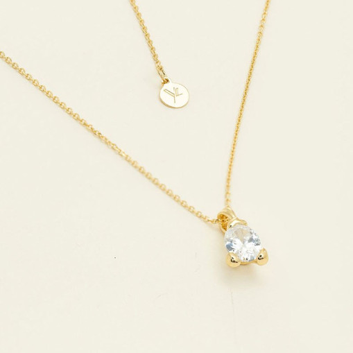 Embla Halskæde Crystal Gold
