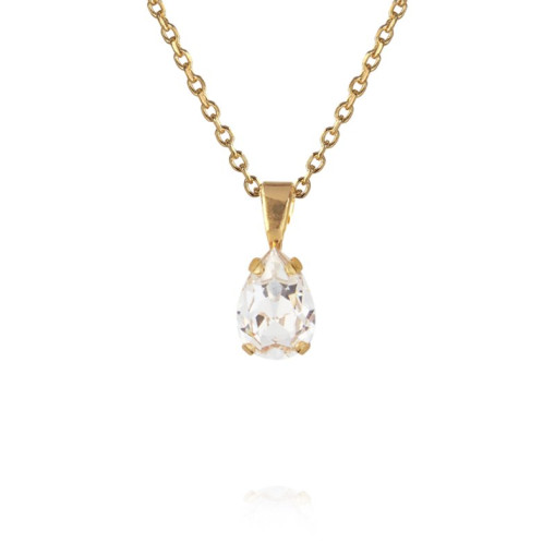 Halskæde Petite Drop Gold Crystal