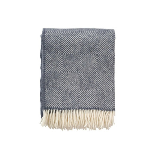 Uldplaid Gooseye Smokey Blue