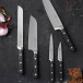 Pluton Knife Set 5 Pieces Steel/Black