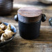 Mortar Cas Iron and Walnut