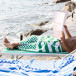 Bath towel Rio 90x150 cm green/white