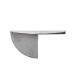 Side table Mega brushed silver finish