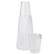 Pilastro carafe with drinking glas, 1 l. clear