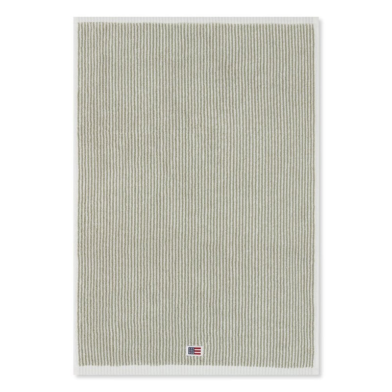 Original towel 50x70 cm white/vintage green striped