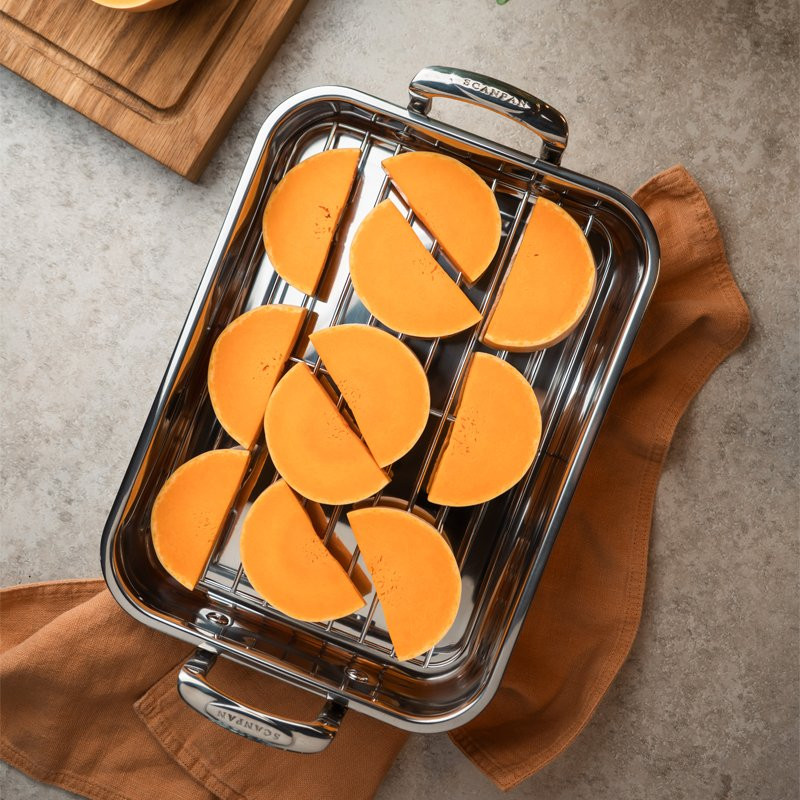 Roasting pan with rack 42x26 cm, STS