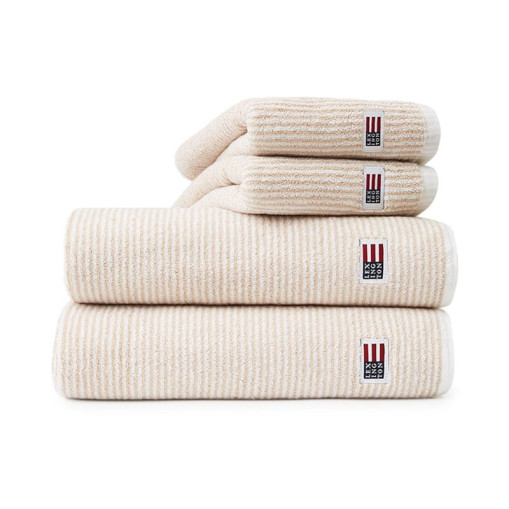 Original towel 100x150 cm white/tan striped